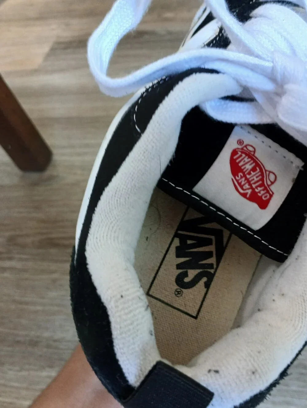 Vans Black and White Low Top Sneakers